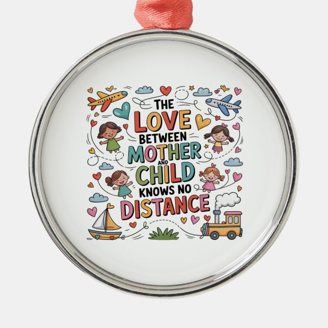 The Love Between Mother And Child Metal Tree Decoration (Front)