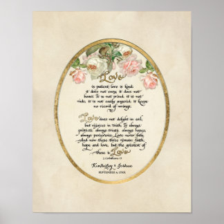 The Love Chapter, 1 Corinthians 13 Calligraphy Poster