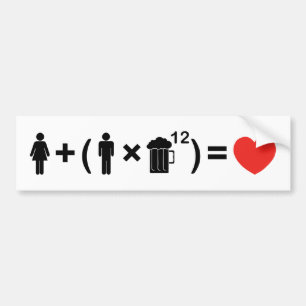 The Love Equation for Men Bumper Sticker