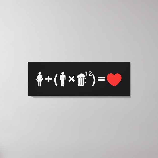 The Love Equation for Men Canvas Print (Front)