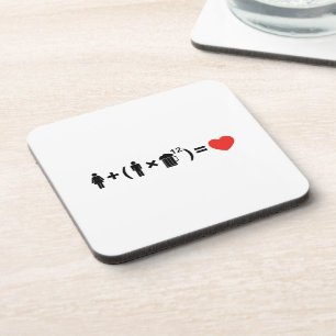 The Love Equation for Men Coaster