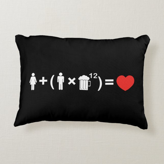 The Love Equation for Men Decorative Cushion (Back)