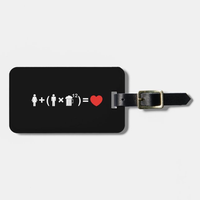 The Love Equation for Men Luggage Tag (Front Horizontal)