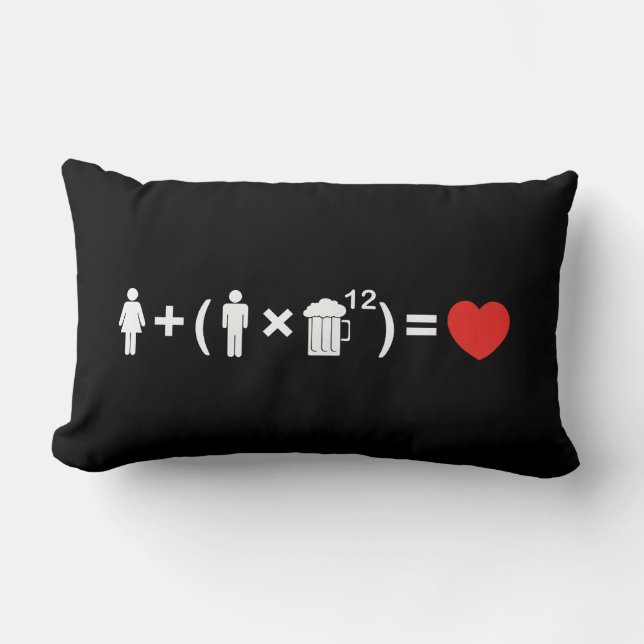 The Love Equation for Men Lumbar Cushion (Front)