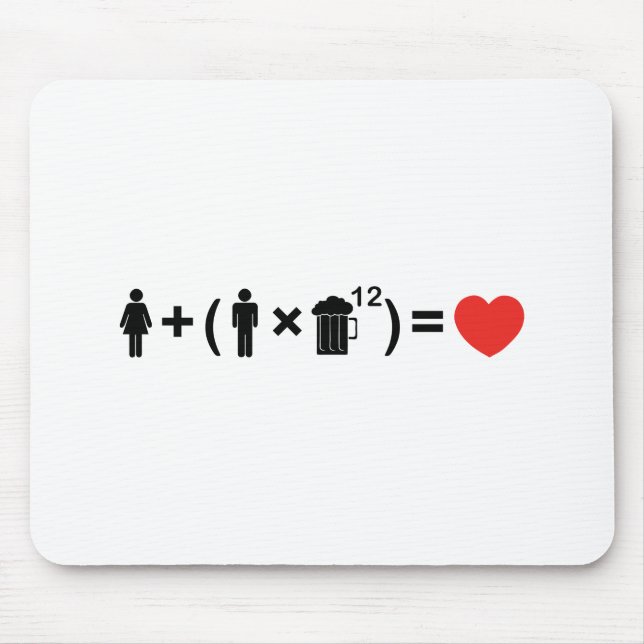 The Love Equation for Men Mouse Mat (Front)