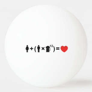 The Love Equation for Men Ping Pong Ball
