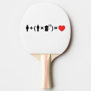 The Love Equation for Men Ping Pong Paddle