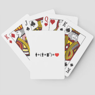 The Love Equation for Men Playing Cards