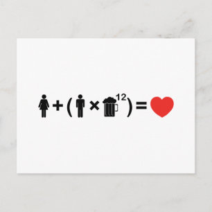 The Love Equation for Men Postcard