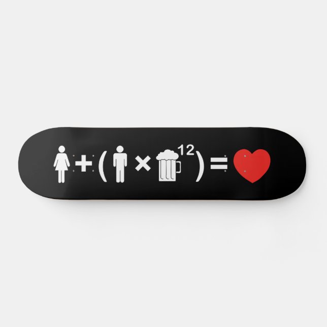 The Love Equation for Men Skateboard (Horz)
