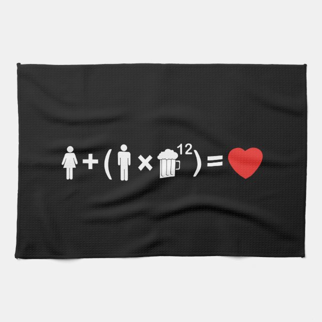 The Love Equation for Men Tea Towel (Horizontal)