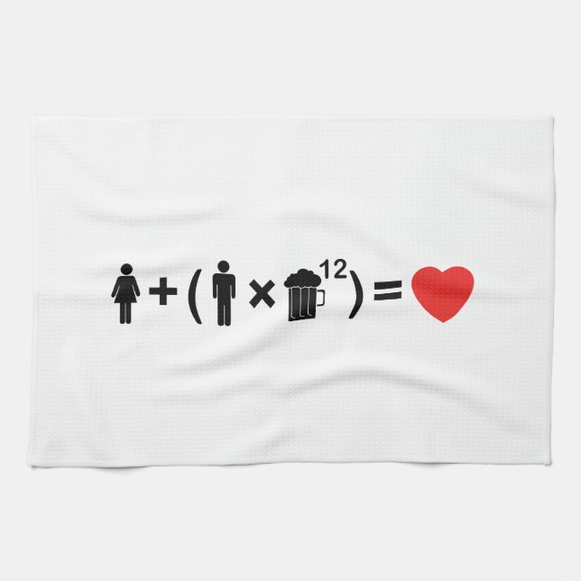 The Love Equation for Men Tea Towel (Horizontal)