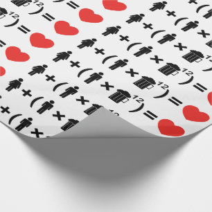 The Love Equation for Men Wrapping Paper
