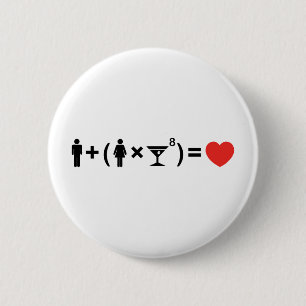 The Love Equation for Women 6 Cm Round Badge