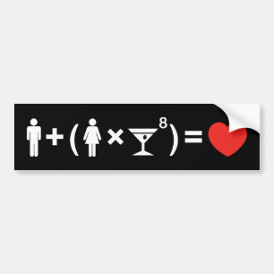 The Love Equation for Women Bumper Sticker