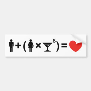 The Love Equation for Women Bumper Sticker