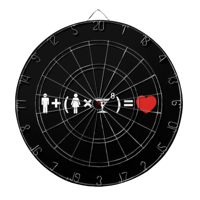 The Love Equation for Women Dartboard (Front)