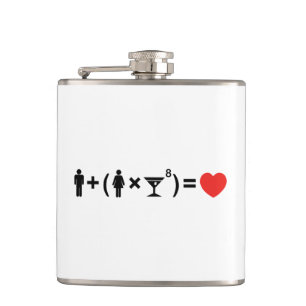 The Love Equation for Women Hip Flask
