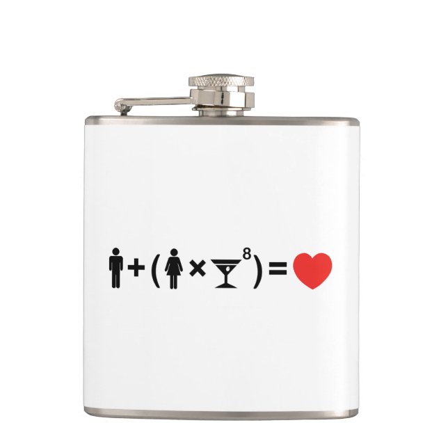 The Love Equation for Women Hip Flask (Front)