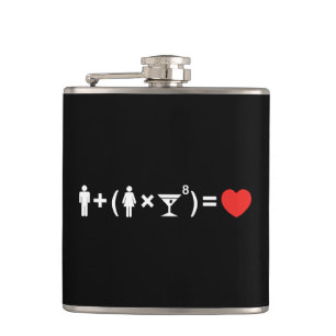 The Love Equation for Women Hip Flask