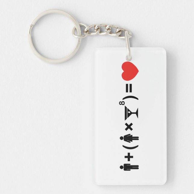 The Love Equation for Women Key Ring (Front)
