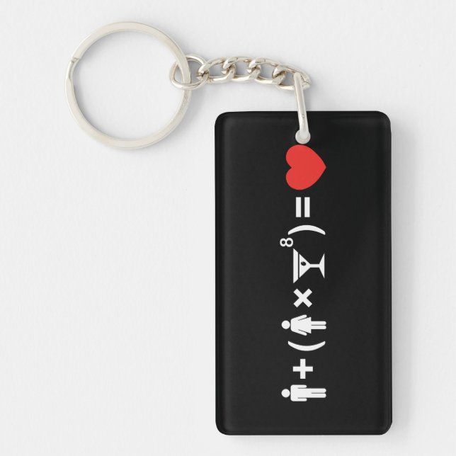 The Love Equation for Women Key Ring (Front)