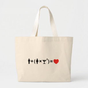 The Love Equation for Women Large Tote Bag