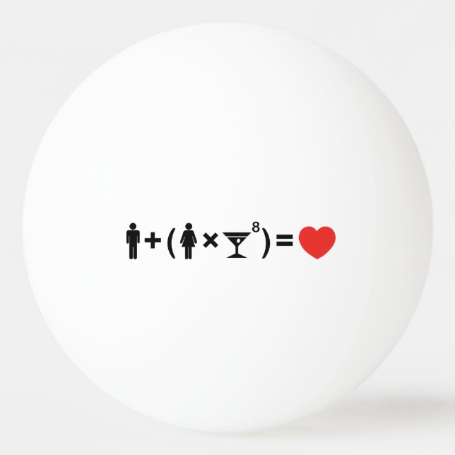 The Love Equation for Women Ping Pong Ball (Front)