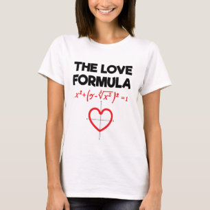 The Love Formula Funny Valentine's Day Math Lover T-Shirt