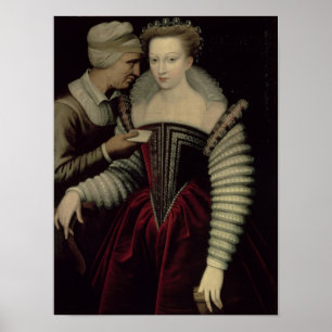 The Love Letter, a Lady with her Maid Poster