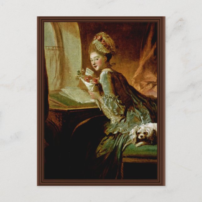 The Love Letter,  By Fragonard, Jean-Honoré (Best Postcard (Front)