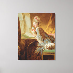"The Love Letter" by Jean-Honoré Fragonard Rococo Canvas Print