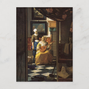 The love letter by Johannes Vermeer Postcard