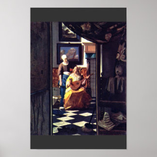 The Love Letter, By Johannes Vermeer Poster