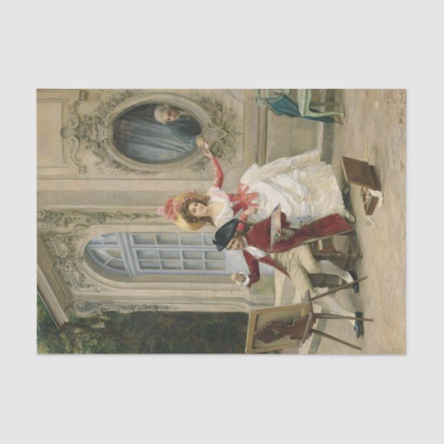 The Love Letter by Jules Girardet Tissue Paper (Front)