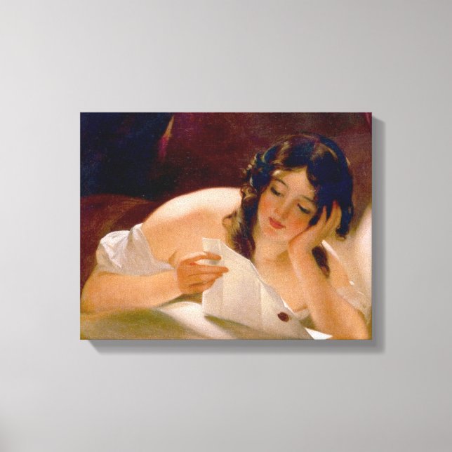 The Love Letter (by Thomas Sully) Canvas Print (Front)