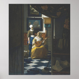 The Love Letter by Vermeer Poster