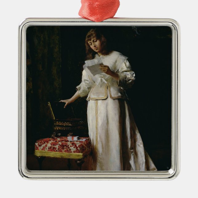 The Love Letter Metal Tree Decoration (Front)