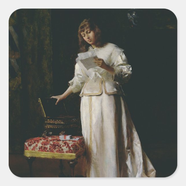 The Love Letter Square Sticker (Front)