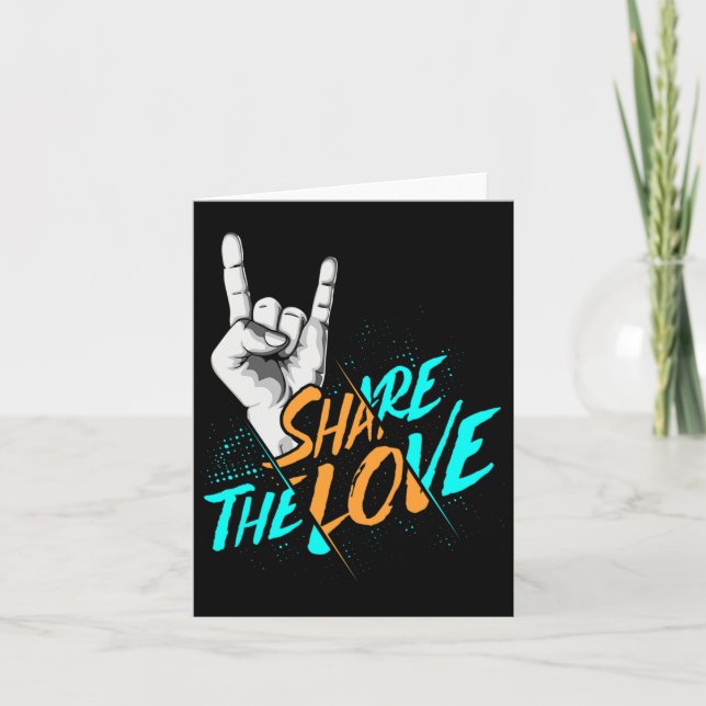 The Love Men Women Kids Boys Girls Asl Gift  Card (Front)