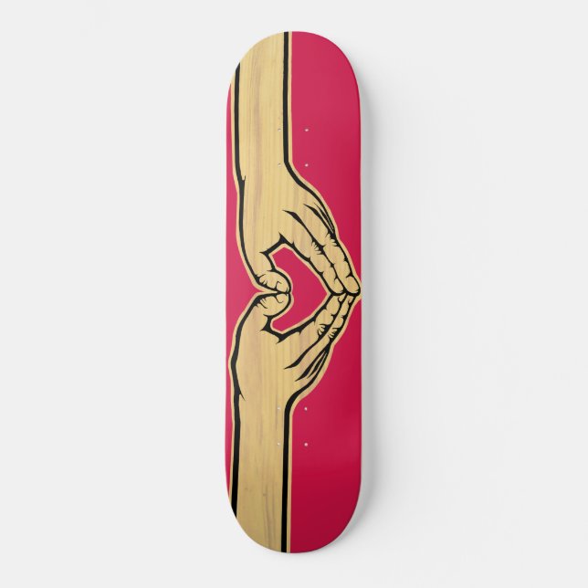 The Love Movement "Hearthands" Skateboard (Front)