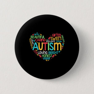 The Love Of Autism Awareness Beautiful Sweet Carin 6 Cm Round Badge