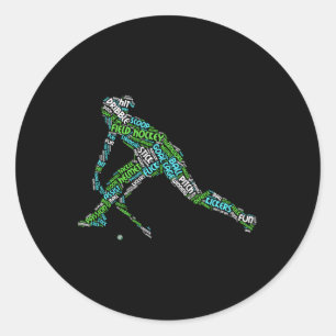 The Love Of Field Hockey Classic Round Sticker