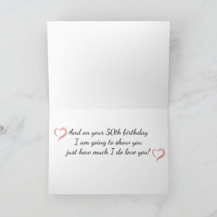 **THE LOVE OF MY LIFE** 50th BIRTHDAY WISH Card