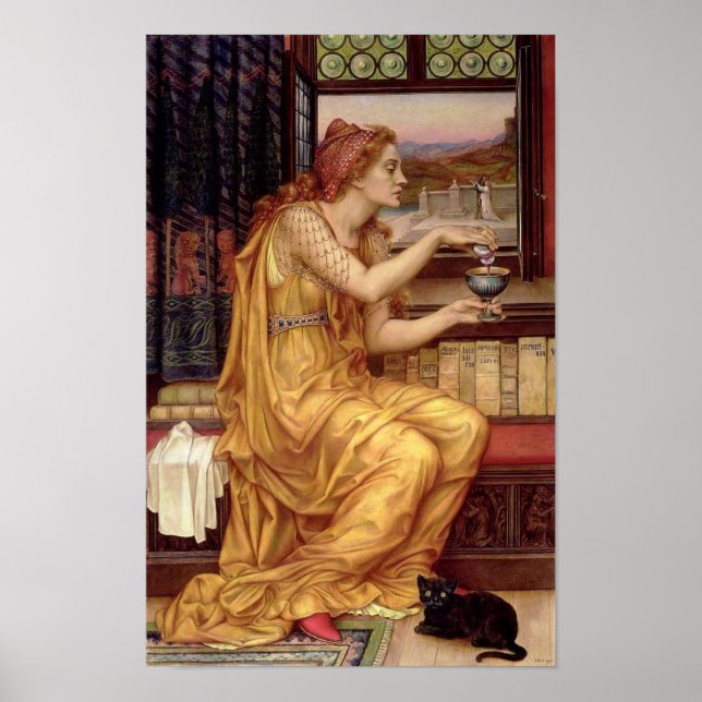 The Love Potion - Vintage Pre-Raphaelite Art  Poster (Front)