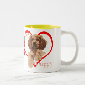 The Love Puppy Two-Tone Coffee Mug