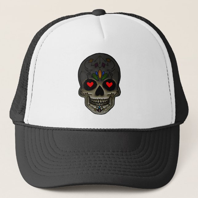 The Love Skull  Trucker Hat (Front)
