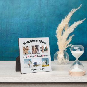 The Love That Built Our Home Custom Photo Plaque