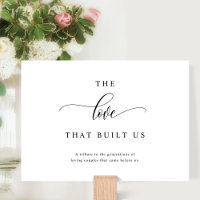 The Love that Built Us Cardstock Table Sign