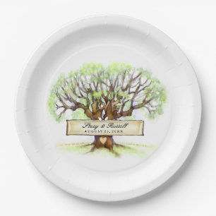 The Love Tree Wedding Customised Paper Plates